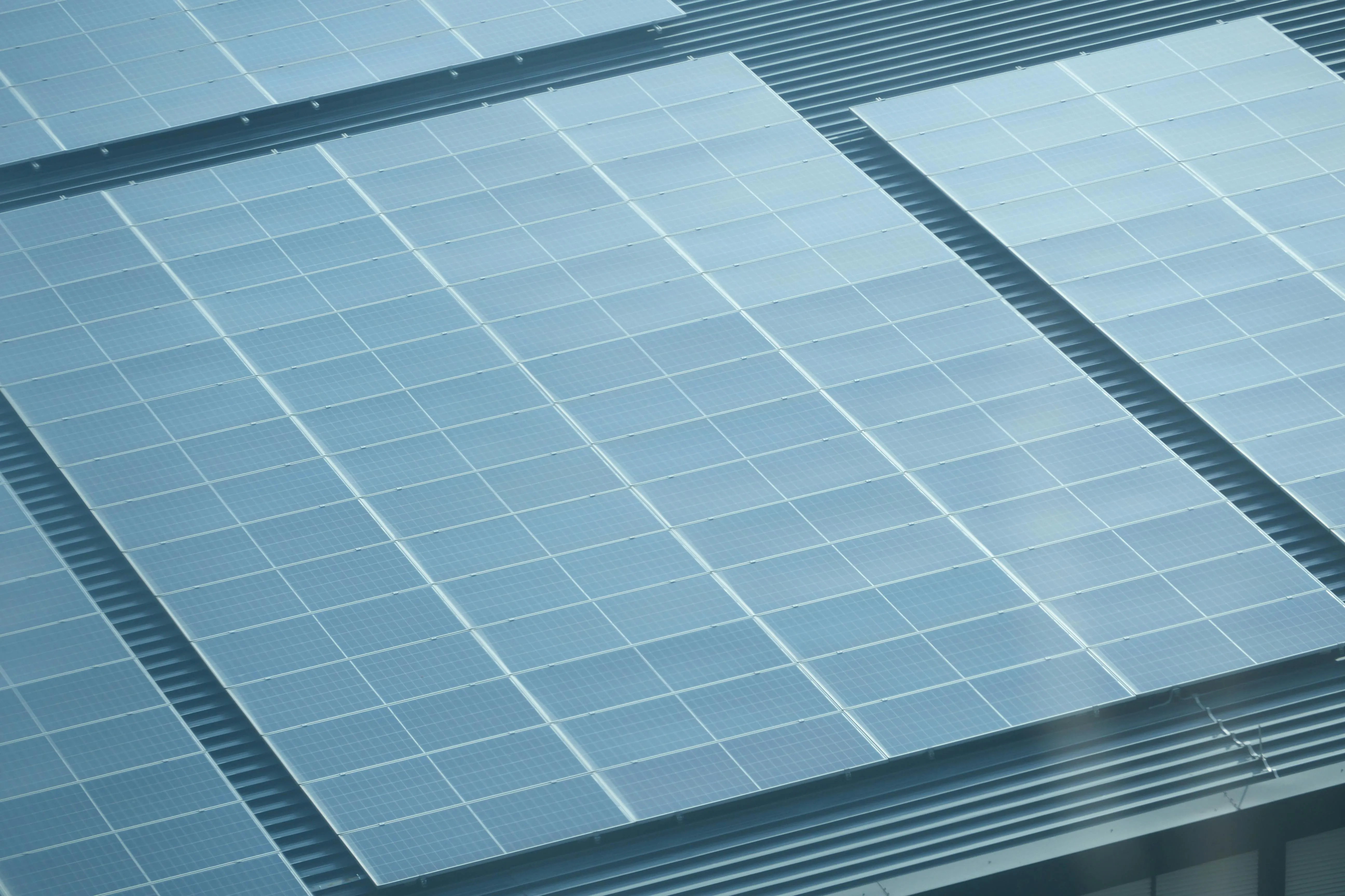 Close-up of solar panel cells